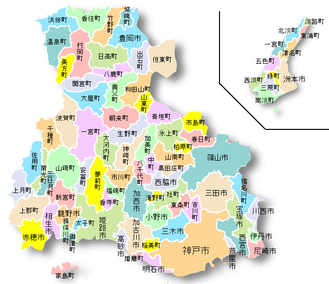 都道府県地図 兵庫県