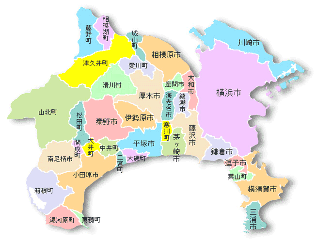 「神奈川県 地図」の画像検索結果